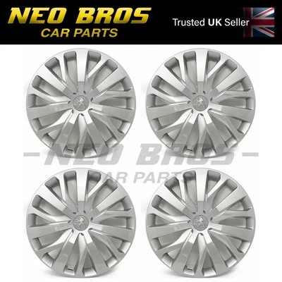 4x OE 16" Inch Steel Wheel Trim Hub Cap Cover, Peugeot Rifter 18- 98165386TW - Изображение 1 из 3