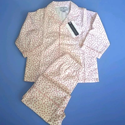 Petite Plume Girls Sweethearts Pajama Set PJ Size 2 Red Pink SPJH102 - Image 1 of 4
