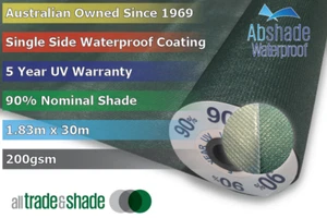 Waterproof Shade Cloth 1.83M x 30M Roll 90% Shade Factor in Green - Picture 1 of 2