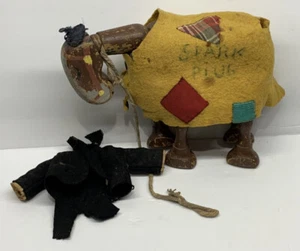 Antique Schoenhut Spark Plug Horse Black Jacket Barney’s Google Comic Read - Picture 1 of 16
