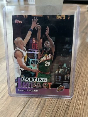2000 Topps Gary Payton Lasting Impact Insert Sonics 118 - Image 1 of 2