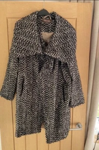 Phase Eight UK 12 Shawl, Cape, Poncho, Jacket Coat Black, Grey, White, - Picture 1 of 10
