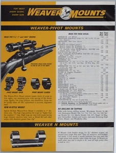 1966 Weaver Mounts Gun Scopes Print Ad Flyer El. Paso Texas - Bild 1 von 4