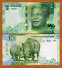 Südafrika, 10 Rand, ND (2023), P-W148, UNC Mandela, Rhino, neues Design