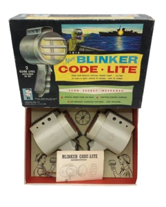 Vintage Navy Blinker Code Lite #5180x300 Includes 2 Code Lights Battery Operated - Picture 1 of 8