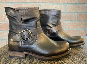 Womens FRYE VERONICA BOOTIE MOTORCYCLE BOOTS 70545 BRONZE Size 5.5M NEW IN BOX - Picture 1 of 12