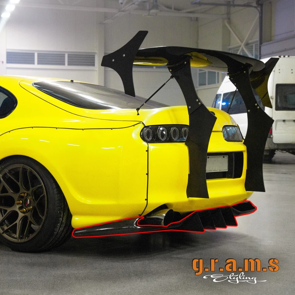 Difusor trasero estilo VOLTEX para Toyota Supra MK4 carrocería no ancha v9 Foto 1 de 4