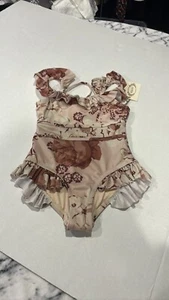 Mia Joy Girl One Piece  Floral Swimsuit Size 8. - Picture 1 of 11