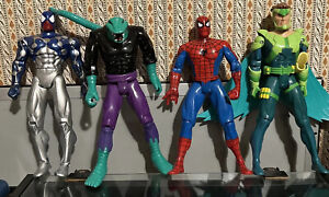 Lot of 5 Vintage Large 1994 Marvel Toy Biz 10 Inch Action Figures-Spider-Man+++