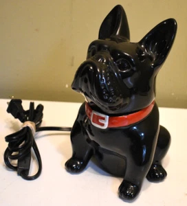 SCENTSY Wachswärmer Frenchie Französische Bulldogge Hund im Ruhestand schwarz rot Halsband - Bild 1 von 5