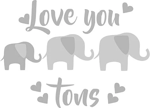 WallPops DWPQ2530 Love You Tons настенная цитата, серая детская гендерно нейтральная - Изображение 1 из 2