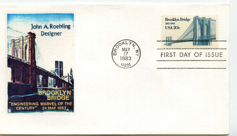 2041 Brooklyn Bridge, Bittings,by Alan Diamant, FDC  - Image 1 of 1