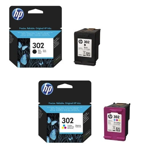 ORIGINAL HP 302 BLACK CARTRIDGE, COLOR OR LOT FOR ENVY DESKJET PRINTERS - Image 1 of 1