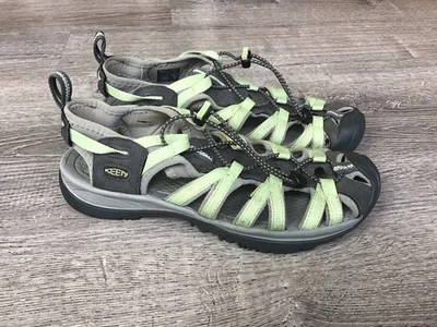 Sandálias esportivas pescador verde tamanho 10 Keen sapatos femininos sussurro água ao ar livre - Imagem 1 de 4