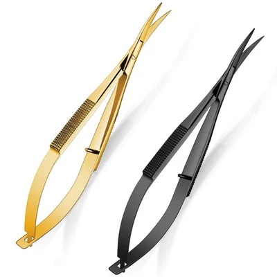 Shynai 2-pc 4.7" Curved Eyebrow Embroidery Craft Scissors Stainless Steel - image 1 of 4