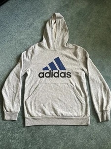 Adidas Essential Boy’s Pullover Gray Hoodie  Size XL (18-20) Slim Fit - Picture 1 of 10