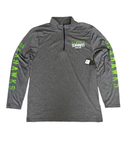 Seattle Seahawks NFL Team Apparel 1/4 Zip Pullover Fleece Jacket Men’s Size XL - Picture 1 of 6