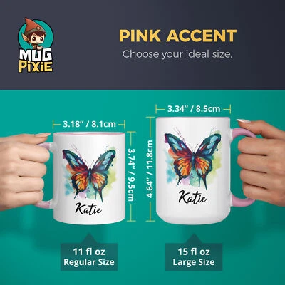 Taza Mariposa - Taza de Café Cerámica Personalizada, Nombre Personalizado Regalo Mariposa Foto 1 de 4