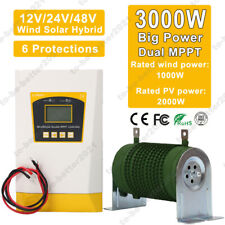 Wind Solar Power Controller Charge Voltage Regulator Durable 12-48V 3000W System