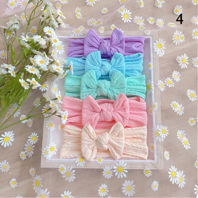3pcs/set Baby Cute Bow Headband Elastic Bowknot Hair Band Girl Newborn Headwrap✔ - Image 1 of 4