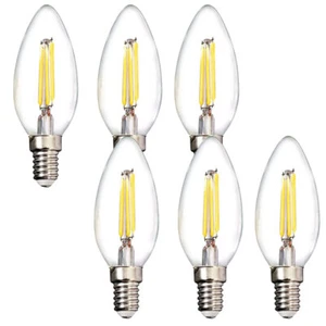 6PCS E14 LED-Glühbirnen Kerzenglühbirnen 6W 220V Glühbirnen Lampen - Bild 1 von 5