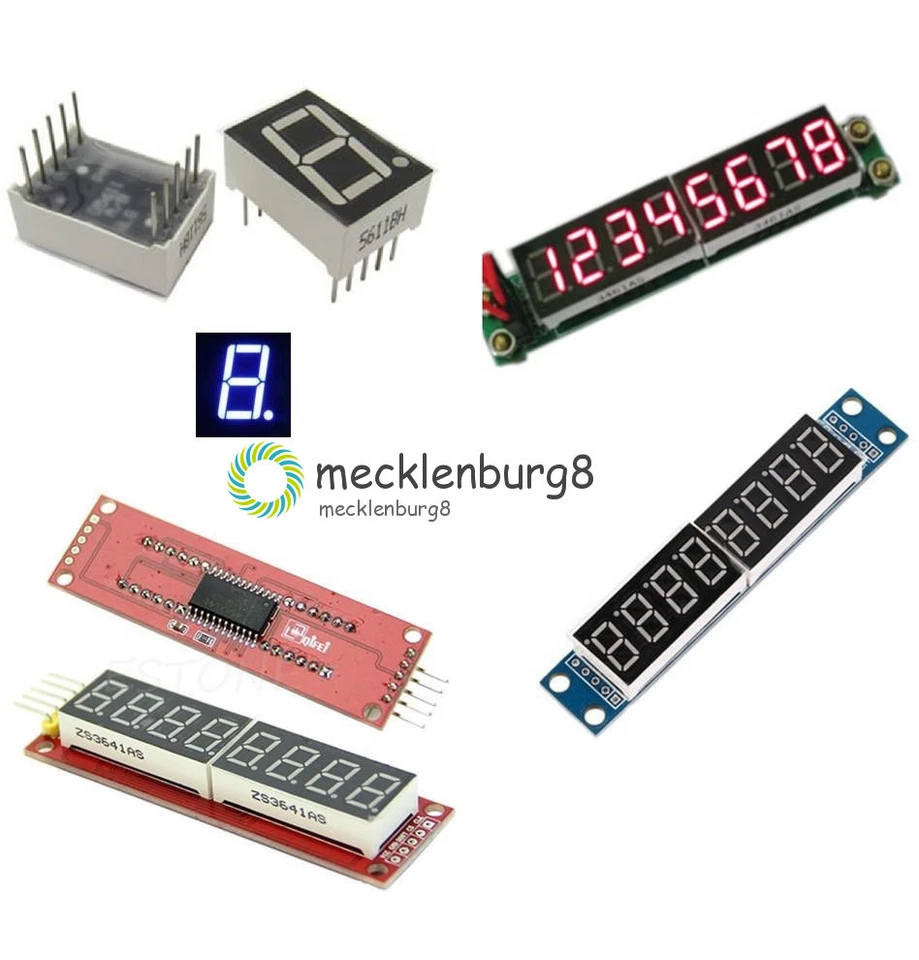 Nuevo MAX7219 Pantalla LED de 8 dígitos Tubo digital de 7 segmentos para Arduino Raspberry Pi - Imagen 1 de 1