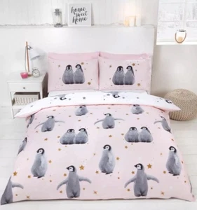Rapport Sternenpinguin Weihnachten Bettwäscheset Single, rosa GÜNSTIGSTES AUF EBAY  - Bild 1 von 1