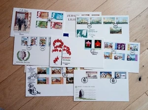 JERSEY POSTAGE STAMP FIRST DAY COVERS WIDE RANGE OF ISSUES AVAILABLE - Picture 1 of 118