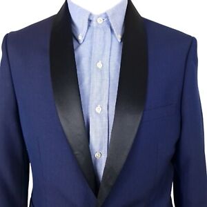 Men's Moss London 2 Piece Suit Skinny Fit Blue | Jacket 40R | Trousers 34 x 31