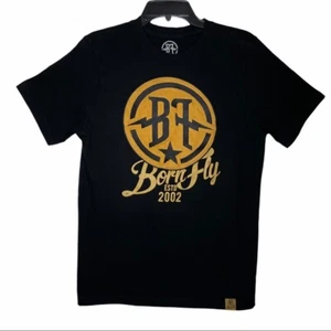 Born Fly 2002 Herren Fat Tire T-Shirt mit gebürstetem Filz rund Logo - Größe Medium - Bild 1 von 10