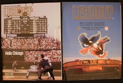 Lot of 2 Different Milwaukee Brewers /Cardinals & Cubs Game Programs 1997 & 1998 - Image 1 of 2