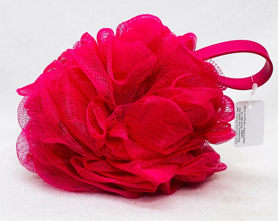 1 Bath & Body Works ЯРКО-РОЗОВЫЙ резиновый ремешок губка для ванны люфа подарок - Изображение 1 из 1