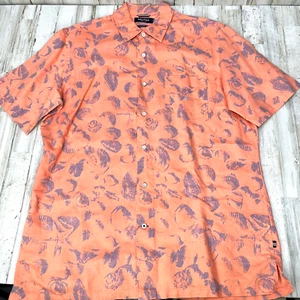 Nautica Classic Fit Shirt Seashells All Over Print Button Down Men's Sz M 90's - Picture 1 of 9