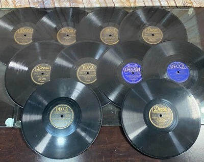 (10) 78 RPM Decca Record Lot ~ Ives, Dorsey, Johnny Long, Helen Forrest ~ E/E- - Image 1 of 4