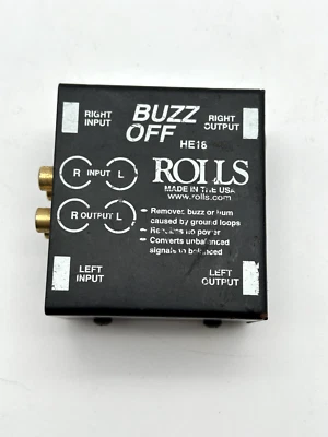 Rolls HE18 Buzz Off Hum Eliminator Balanced/Unbalanced Conve Untested As-Is - Image 1 of 4