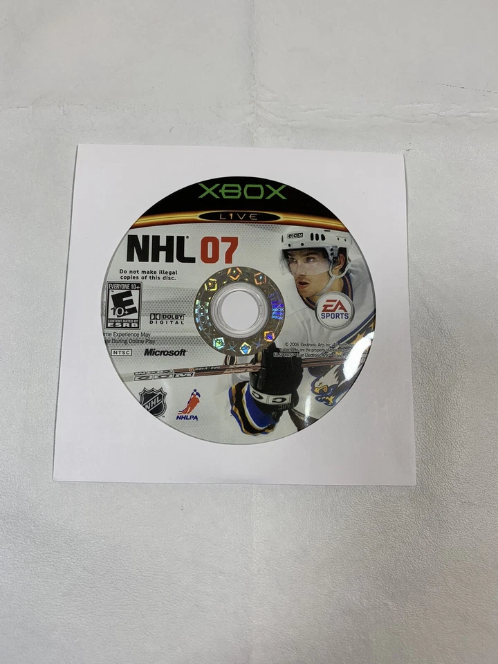 NHL 07 (Microsoft Xbox, 2006) solo disco - sin seguimiento de USPS - probado Foto 1 de 1