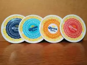 NEW RARE Corona Extra Bar Beer Acrylic Coaster Set of 4 BPA Free Ships Fast NIB - Picture 1 of 6