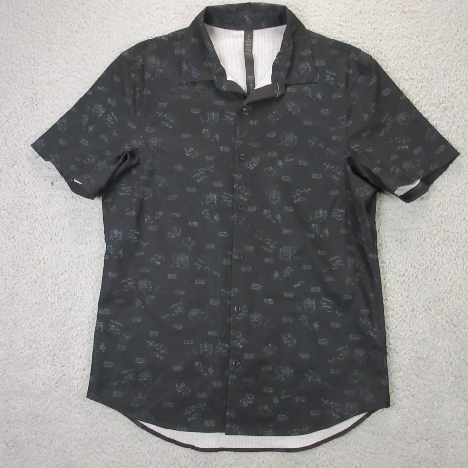 Lululemon Mens Airing Easy shirt size M Button Up Short Sleeve Stretch - Image 1 of 4