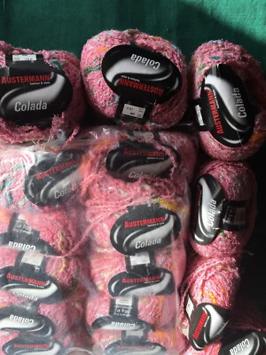 800 g Austermann Colada Fb.05, Effektgarn mit Glanzfaden 16 Kn. rosa - Bild 1 von 4