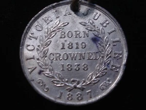 1887 Victoria Jubilee 1819 Crowned 1838 Medal (NN01) - Picture 1 of 2