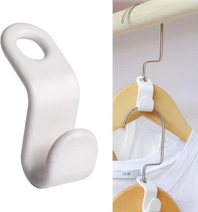 50Pcs(Or100) Hanger Hooks for Plastic Clips Clothes Space Saving Hangers for Clo - Picture 1 of 3