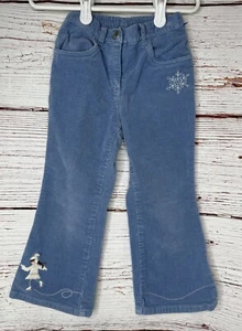 Gymboree Vintage Y2K 2002 Ice Skating Girls Blue Flare Pants EUC Corduroy Size 4 - Picture 1 of 6