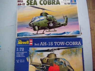 LOTTO REVELL/ITALERI BELL AH1 T SEACOBRA/AH 1S TOWCOBRA AS NEW - Immagine 1 di 4