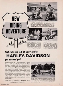 1963 Harley Davidson Motorcycle Ad 1/3/2025g - Picture 1 of 1