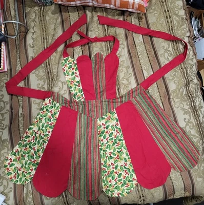 Delantal reversible hecho a mano para mujer Navidad y vacaciones Foto 1 de 4