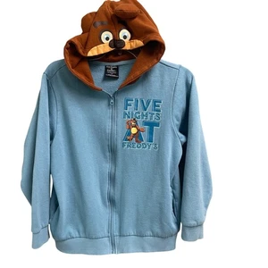 Five Nights At Freddys Big Face Boys Hooded Jacket Size Large Youth Full Zip  - Picture 1 of 6
