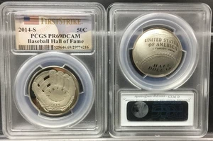 2014-S 50C Proof Baseball HoF Commemorative Half Dollar PCGS PF69DCAM F.S. - Picture 1 of 5