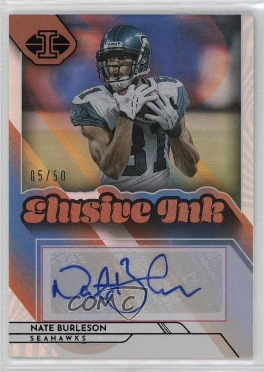 2022 Panini Illusions Elusive Ink Black /50 Nate Burleson #EI-NB Auto - Image 1 of 2