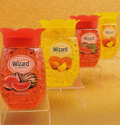 Wizard Air Freshener Beads 4 Pack Watermelon Mango Peach 12oz Odor Eliminator - Image 1 of 4