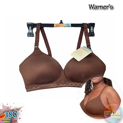 NWT Warner's 38C Cloud 9 Super Soft Wireless Comfort Bra 1269 Mahogany - Image 1 of 4